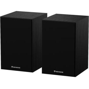 Genesis колонки Arsen 302BT NGS-2343, 20 Вт, 2.0 канала, Bluetooth 5.3, беспроводное, черный, активные, bass reflex (NGS-2343)