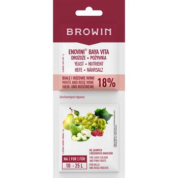Browin дрожжи и питательные вещества Enovini® BAYA VITA 400536, 17 г, сухие, для белого и розового вина (400536)