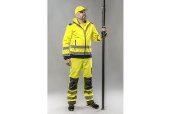 Hogert ARGEN предупреждающая куртка с капюшоном HT5K257-L, L, 300г/м², 96% полиэстер, 4% эластан, TPU мембрана, 5000мм H₂O (HT5K257-L)