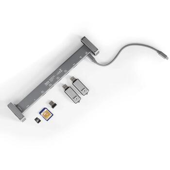 Hama док-станция USB C 00200103, 9 портов, 5 Гбит/с, USB-C, HDMI, Ethernet, SD/microSD считыватель (00200103)