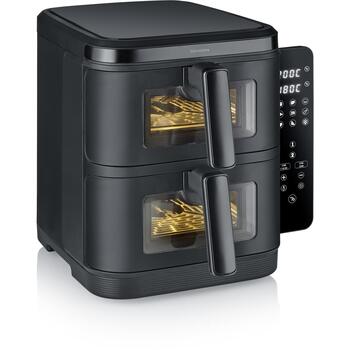 Severin Gaisa fritieris FR 002468, 2800W, 2 grozi, 9 programmas, 2x5.5l, skārienekrāns, mazgājamas daļas (FR 002468)