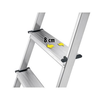 Kāpnes mājsaimniecības L60 StandardLine / alumīnija / 6 pakāpieni 038160607 HAILO (038160607)
