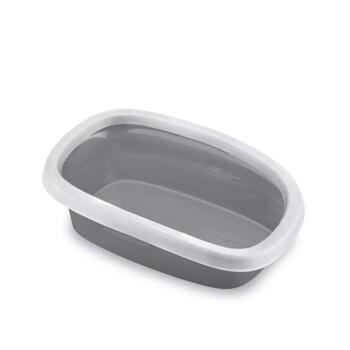 Stefanplast Kaķu tualete Sprint 20 2196595, 58x39x17cm, plastmasa, balta/pelēka (2196595)