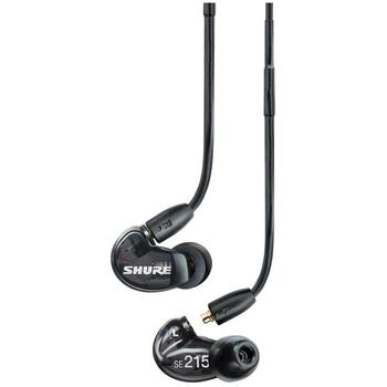 Shure SE215 наушники SE215-K-EFS, 20 Ом, стерео, 3.5 мм разъем, 22-17500 Гц, 3 мягких насадки (SE215-K-EFS)