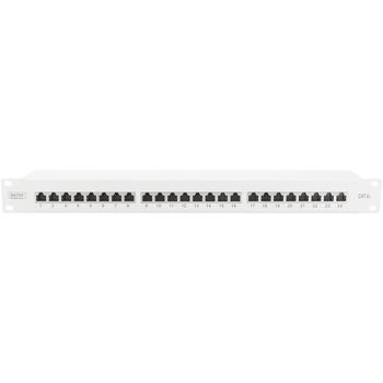 Digitus коммутационная панель DN-91624S-EA, 24 порта, CAT 6a, 1U, RJ45 8P8C, экранированная, STP, 19 дюймов, серая (DN-91624S-EA)