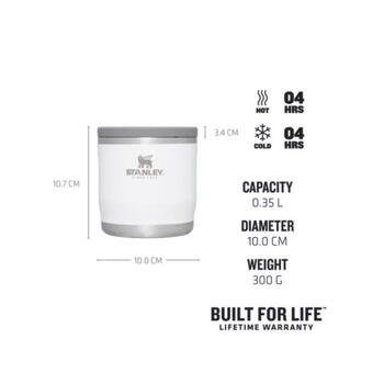 Stanley® Adventure To-Go 2810837039, 0,35л, белый, нержавеющая сталь, вакуумная изоляция, 4ч тепло/холод (2810837039)