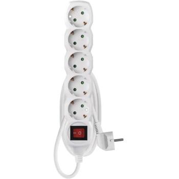 Emos Удлинитель P1521R, 1,5м, 5x2P+PE, 3680W, PVC, с выключателем, защита от детей (P1521R)