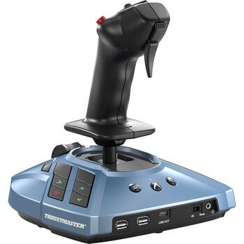 Thrustmaster джойстик TCA Captain Pack X Airbus Edition 4460217, USB, 4 оси, 31 кнопка, PC, Xbox Series X/S, черный, синий (4460217)