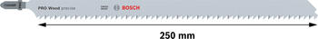 3 figūrzāģa asmeņi T 1044 DP, Figūrzāģiem PRO WOOD PRECISE T1044DP FIGŪRZĀĢA ASMENS, 2608667394, BOSCH (2608667394)