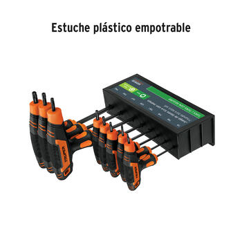 Atslēgu komplekts T-veida TORX T9-T40 8gab. TRUPER (TORX-8TLX)