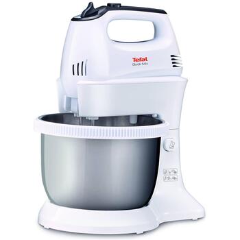 Tefal Quickmix ручной миксер HT312138, 300 Вт, 5 скоростей, Турбо режим, Нержавеющая сталь (HT312138)