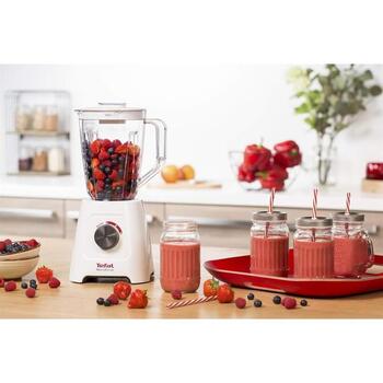 Tefal Блендер Blendforce II BL420131, 600 Вт, 2 л, пластиковая чаша, дробление льда, белый (BL420131)