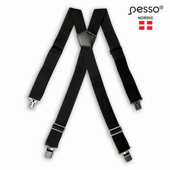 Pesso Подтяжки PET300 STD, 140 см, 4,5 см, 67% полиэстер, 33% эластан, регулируемые, металлические пряжки (PET300)