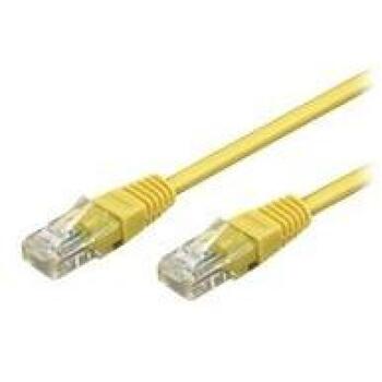 Goobay CAT 6 U/UTP patch kabelis 68433, 0.5m, RJ-45 vīriešu, dzeltena (68433)