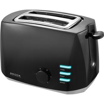 Brock BT 1005 BK tosteris, 800W, 2 maizītes, 6 līmeņi, atkausēšana, uzsildīšana, drupaču paplāte (BT 1005 BK)