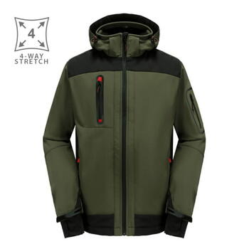 Softshell jaka ar kapuci, 2XL, Pesso, zaļa (ACROPOLISOG2XL)