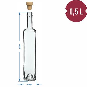 Browin stikla pudele Marina 631703, 500ml, korķa aizbāznis, dekoratīva (631703)