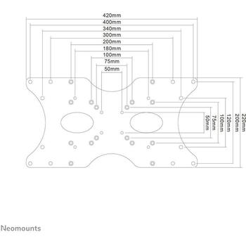 Neomounts monitors VESA adapteris FPMA-VESA400, maksimālā saderība 400 x 200 mm, 22-52
