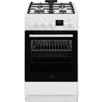 AEG CKB56490BW газовая плита с электрической духовкой, 58л, A, 2506Вт, 230В, 16А, функция пара, AirFry (CKB56490BW)