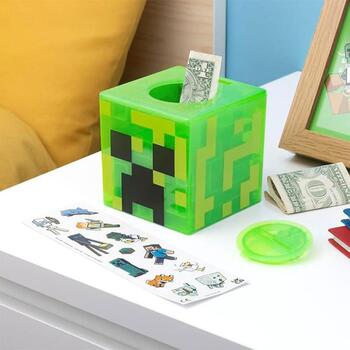 Paladone Minecraft Creeper labirinta seifs V2 PP12299MCFV2, 9cm, ar uzlīmēm, oficiāla Minecraft prece (PP12299MCFV2)
