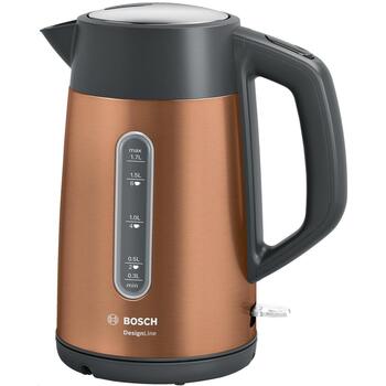 Bosch Чайник TWK4P439, 2400 Вт, 1.7 Л, Нержавеющая сталь, 360° поворотная база, Медь (TWK4P439)