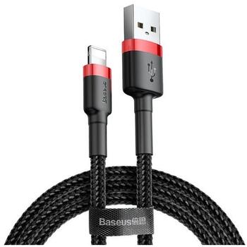 Baseus Cafule USB Lightning кабель CALKLF-C19, 1,5A, 2m, Apple Lightning, USB, нейлоновый плетеный, алюминиевый разъем (CALKLF-C19)