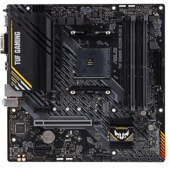 Asus Mātesplate TUF Gaming A520M-Plus II 90MB17G0-M0EAY0, 4x DDR4 DIMM, 4x SATA, AM4, 128 GB, 2800-4866 MHz (O.C.), Micro ATX (90MB17G0-M0EAY0)
