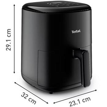 Tefal Easy Fry Compact fritēze EY145810, 3 L, 1300 W, melna, 10 programmas, elektroniskais vadības panelis (EY145810)