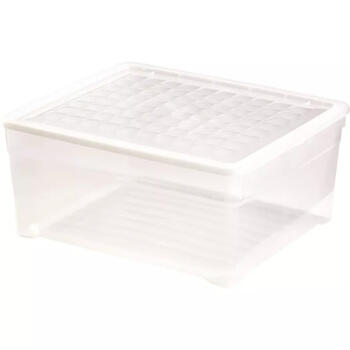 Curver Textile Box коробка с крышкой 0803002001, 18,5л, 39,6x34,3x17,3см, прозрачный, пластик (0803002001)