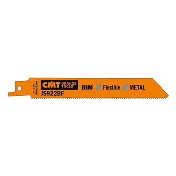 Cmt полотно для сабельной пилы JS922BF-5, 5 шт, 130мм, 150мм, 1,8мм, BiM 8% Co, Z14TPI, для металла 3-8мм, профили <100мм (JS922BF-5)