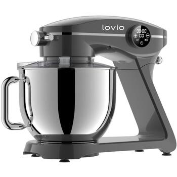Lovio Миксер LVSTM03PGY, 1800W, 6.5L, 10 скоростей, металлический корпус, автоматическая остановка, защита от перегрузки (LVSTM03PGY)