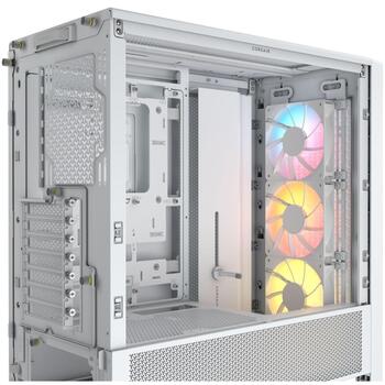 Corsair корпус для ПК FRAME 4000D RS ARGB CC-9011297-WW, Mid-Tower, белый, ATX, 3x120мм ARGB вентилятора, закаленное стекло (CC-9011297-WW)