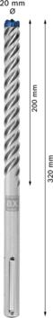 SDS-max-8X urbis 20 x 200 x 320 mm, Perforatora urbjiem EXPERT SDS MAX-8X TRIECIENURBIS PERFORATORIEM, 2608900228, BOSCH (2608900228)