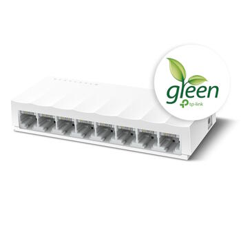 TP-Link LS1008 сетевой коммутатор неуправляемый 8× 10/100 Mbps fanless белый (LS1008)