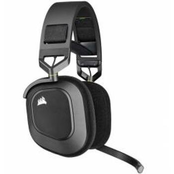 Corsair spēļu austiņas HS80 RGB CA-9011235-EU, 50 mm, 32 Ohm, 20-40000 Hz, 2.4 GHz, 20 h, Dolby Atmos, RGB, mikrofons (CA-9011235-EU)