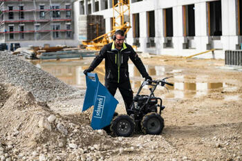 Самосвальный прицеп DP3000, Scheppach, 5908802903, 196 см3, 5.6 л.с., 300 кг, 2.5 / 4.8 / 6.4 км/ч, 2 км/ч (5908802903)