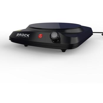 Brock HPI 3001 BK индукционная плита, 1200W, 1 зона, 17,5см, механическое управление, черный (HPI 3001 BK)