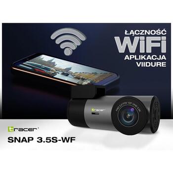 Tracer TRAKAM47567 Snap 3.5S-WF, видеорегистратор, 3200x1800, 126°, WiFi, G-сенсор, MicroSD 8-256GB, MOV, 1080p@30/60fps (TRAKAM47567)