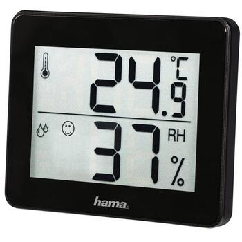 Hama Термометр/гигрометр TH-130 186361, 10см x 1.1см x 8.2см, 106г, CR2025 аккумулятор, беспроводной датчик, влажность воздуха (186361)