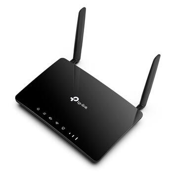 TP-Link Archer MR500 беспроводной маршрутизатор Dual-Band 4G+ LTE Cat6 AC1200 с SIM 867 Mbps 5 GHz 300 Mbps 2.4 GHz 3× LAN 1× WAN Gigabit Чёрный (ARCHERMR500)