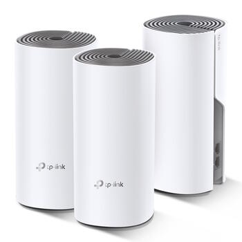 TP-Link Deco E4 DECOE4(3-PACK), AC1200 система Wi-Fi Mesh, 3 шт., 1167 Мбит/с, 2x10/100 Мбит/с, 2 антенны, Mesh (DECOE4(3-PACK))