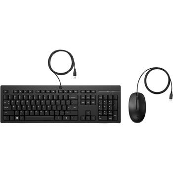 HP 225 klaviatūras un peles komplekts AX2Y7AA#ABB, USB, 1200 DPI, optiskā pele, pilna izmēra, 3 mm, 1.8 m, melna, birojam (AX2Y7AA#ABB)