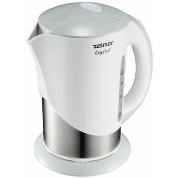 Zelmer Электрический чайник ZCK7630S 71505041P, 2200 W, 1,7 л, белый, автоматическое отключение, 360° поворотная база (71505041P)