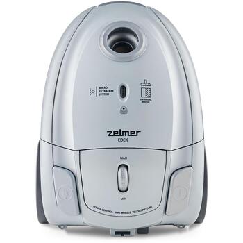 Zelmer Пылесос ZVC251 Edek 81605774P, 800 W, 2.5 л, регулируемая мощность, телескопическая труба, резиновые колеса (81605774P)