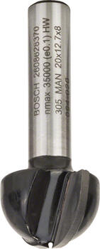 Divpus.pusap.frēze, HM R=10 mm, l=13 mm,kāts 8mm, Rokas frēzēm, malu frēzēm IELIEKTO GROPJU FRĒZE STANDARD FOR WOOD, 2608628370 BOSCH (2608628370)