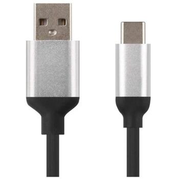 Emos Uzlādes un datu kabelis SM7025BL, 1m, melns, 2.0, A spraudnis - C spraudnis, 18W, 3A, 480Mbit/s (SM7025BL)