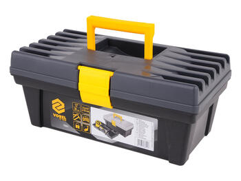 Vorel Instrumentu kaste 78801, 12 collas 300 mm, PVC, 312x167x130 mm, sānu rokturis, paplāte ar uzgaļu turētājiem (78801)