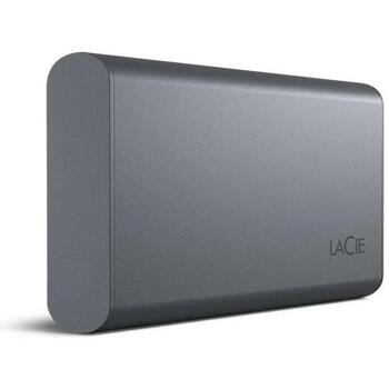 Lacie SSD ārējais STKH2000800, 2 TB, USB Type-C, 1050 MB/s lasīšanas ātrums, 450 MB/s rakstīšanas ātrums, šifrēšana, pelēks (STKH2000800)