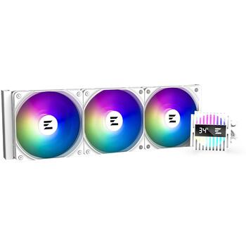 Zalman šķidruma CPU dzesētājs ALPHA2 V2 A36 WHITE, 360mm, ARGB, 3300 apgr./min, 800-2000 apgr./min, 29.7 dBA, 2.01 mmH2O (ALPHA2 V2 A36 WHITE)