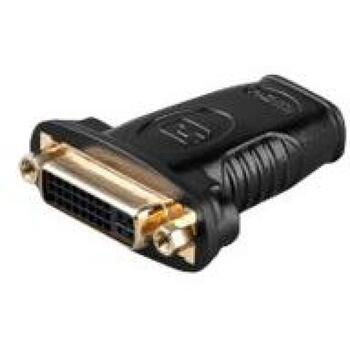 Goobay адаптер 68690, HDMI гнездо тип A, DVI-I гнездо Dual-Link 24+5 контактов, черный, позолоченный (68690)